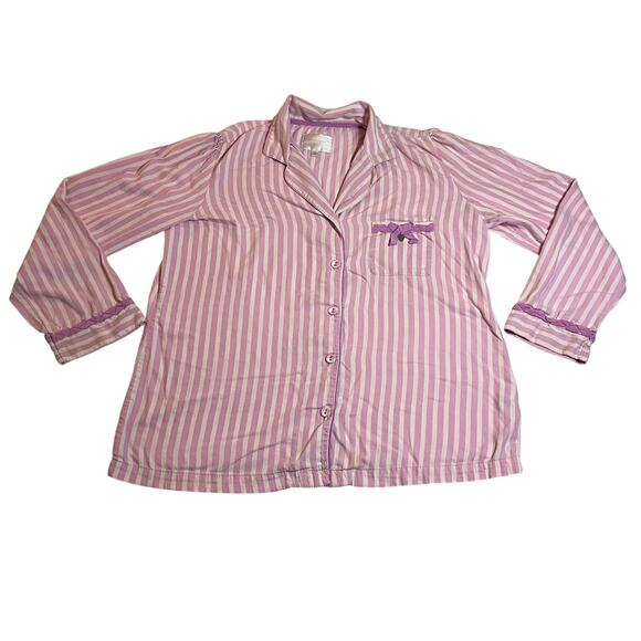 Victoria's Secret Stripe Pajama Set Size Large Cotton Loungewear Casual Colorful - Picture 2 of 13